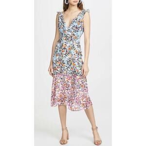 SALONI Floral Midi Dress - Multicolor